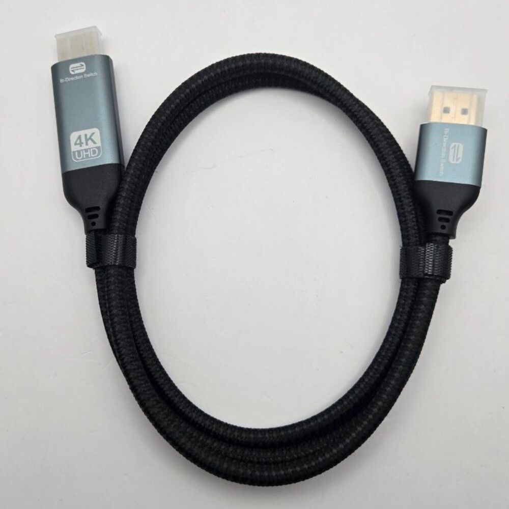 4K Bidirectional HDMI to DisplayPort Cable 3ft – Braided DP to HDMI